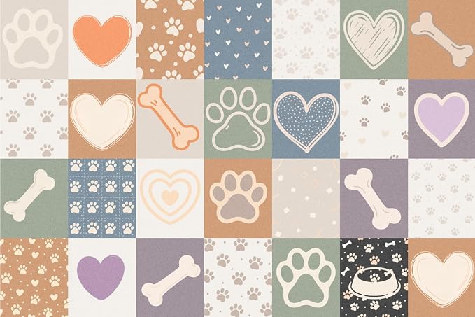 Preschool Classroom Rug 4x6, Paw Print Low Pile Kids Area Rug - Image 7