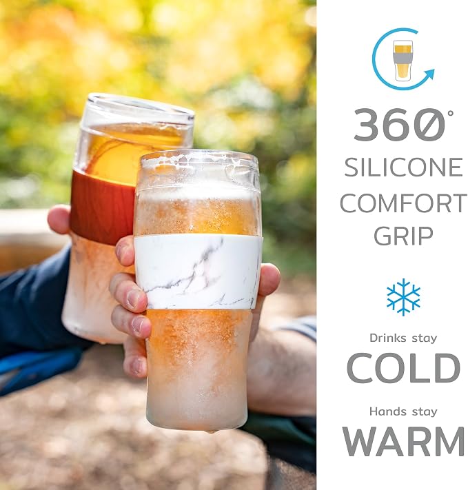 Host FREEZE Beer Glasses, Frozen Beer Mugs, Freezable Pint Glass Set, Insulated - Image 5