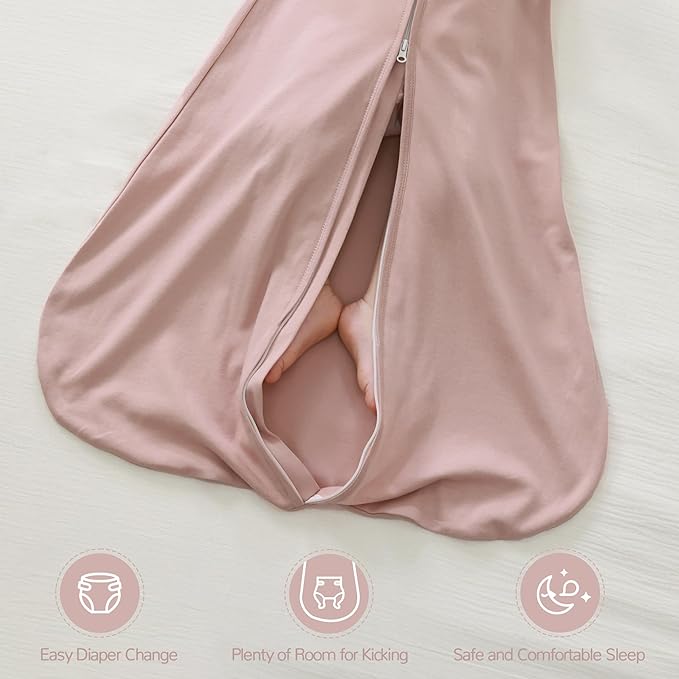 JELLYMONI Baby Sleep Sack 18-24 Months 100% Cotton Wearable Blanket, 0.5 TOG Soft Lightweight Toddler Sleeping Sack 3 Pack 2-Way Zipper Newborn Sleep Sacks