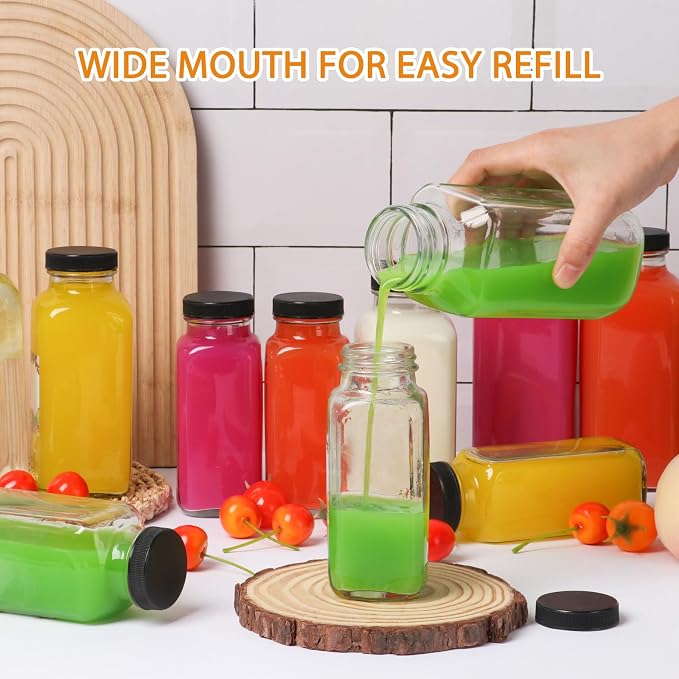 AuroTrends 8 oz Glass Juice Bottles 3-Pack - Image 7