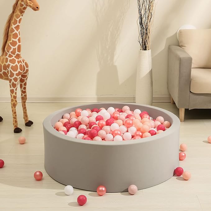 GOGOSO Ball Pits Balls for Toddlers Pack of 50 100 200 Plastics Shape Ball Non-Phthalate Non-BPA Non-Toxic 2.2-Inch Crush Proof Play Balls