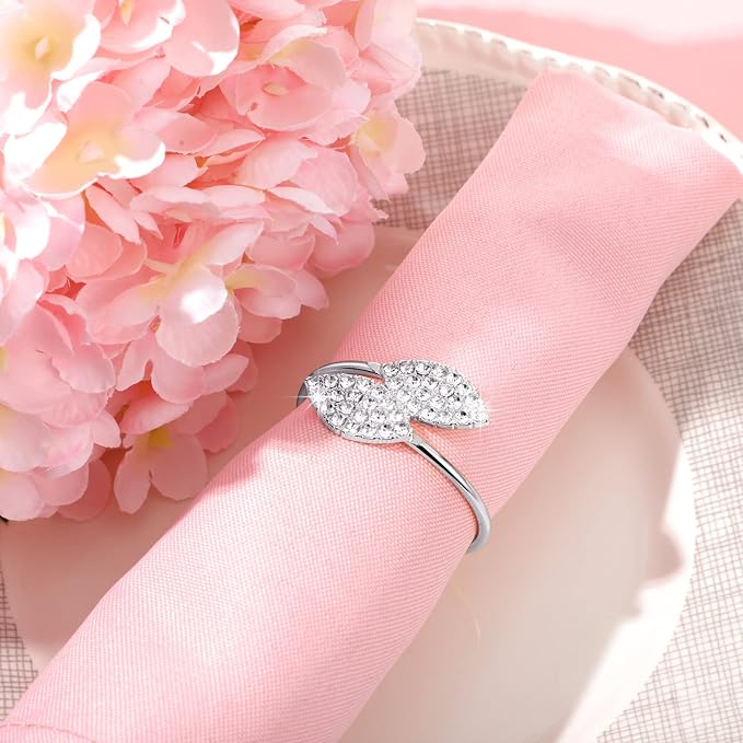 Hotop 250 Pcs Silver Napkin Rings Set - Image 2