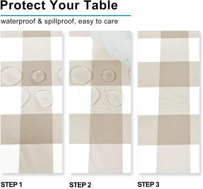 Checkered Tablecloth Rectangle 60 x 102 Inch - Image 2