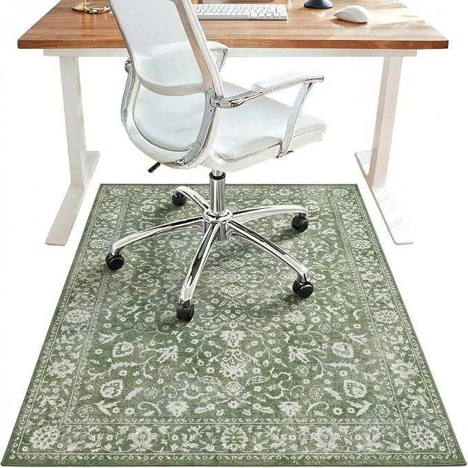 48"x60" Office Chair Mat for Hardwood Tile Floor, Under Desk Carpet Protector by BESBLEE