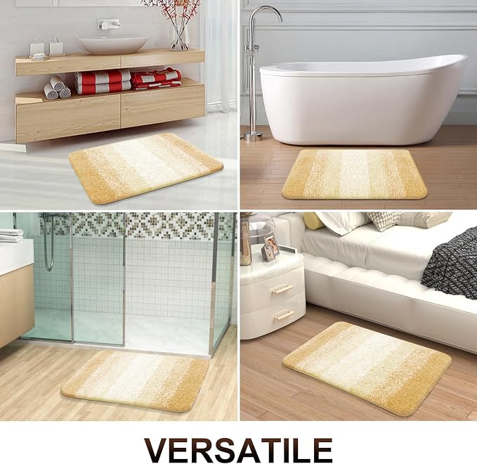 OLANLY Bathroom Rugs Mat, Extra Soft Absorbent Microfiber Bath Rugs, Rubber - Image 7