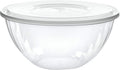 Reusable 96 Ounce Round Crystal Clear Plastic Pack of 8 Sets by PLASTICPRO