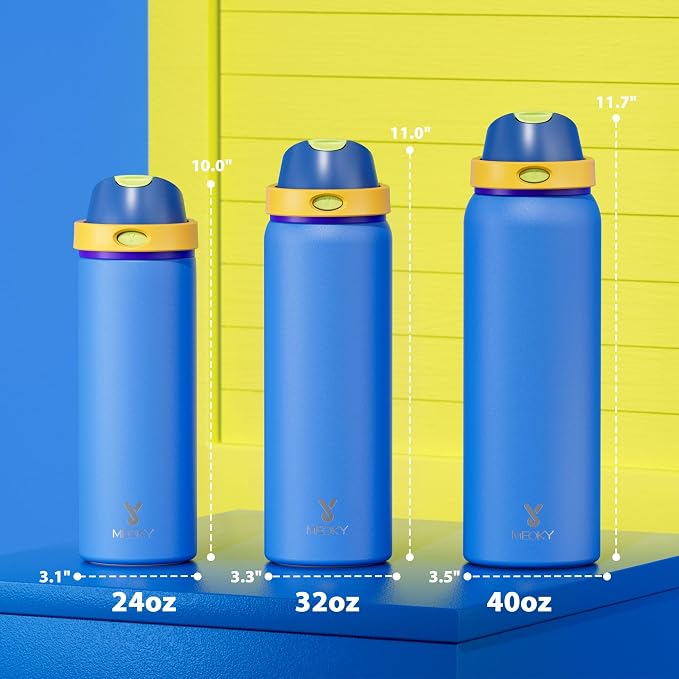 32 oz Insulated Water Bottle for Men: Meoky Stainless Steel Water Bottle - Image 2