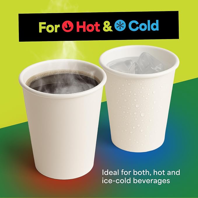EconoHome 10 oz 1000 Pack Disposable Coffee Paper Cups - Image 4
