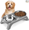 Elevated Dog Bowls for Small Dogs, 3” High Raised Dog Bowl Stand by COMESOON