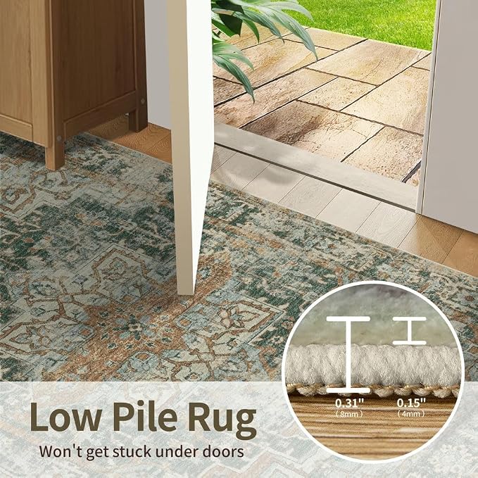 Rugxara 6x9 Area Rugs for Living Room Bedroom, Large Washable Rug, Non Slip & - Image 7