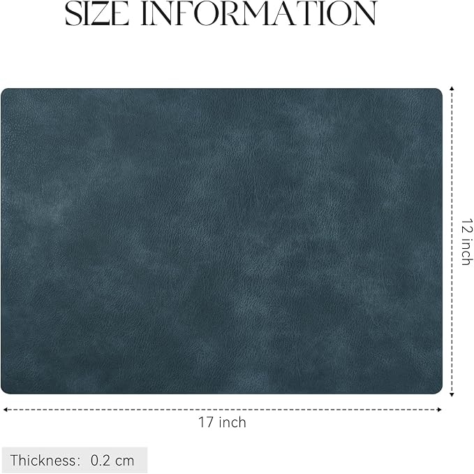 MOSAYT Vinyl Placemats Set of 12-12 X 17 Inch - Image 7