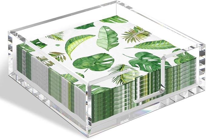 Square Acrylic Napkin Holder Tray by HIIMIEI