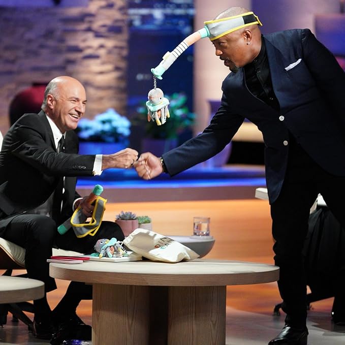 DINGLE DANGLE - Baby Gift Set - 3 in 1 Diaper Changing Helper Headband, Baby Mobile, & Sensory Rattle; Newborn Essentials Must Haves - Great Baby Registry or Shower Gift - Featured on Shark Tank