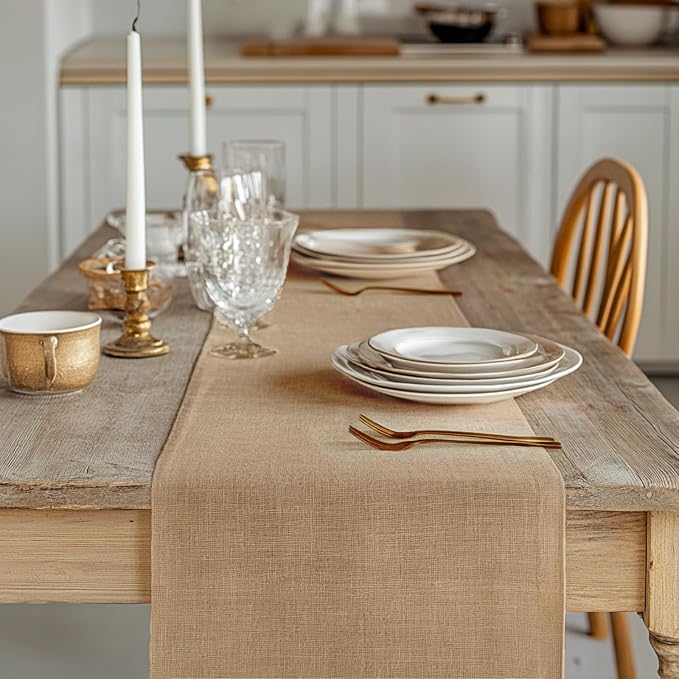 6 Pack Burlap Table Runners 12x108 Inch - Image 6