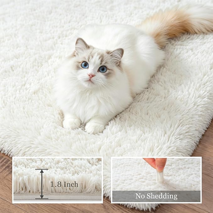 8x10 Area Rugs for Living Room Bedroom: Ultra Soft Fluffy Shag Rug Upgrade - Image 5