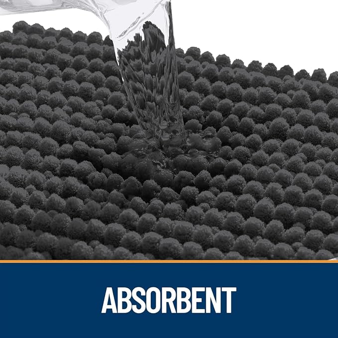 OLANLY Dog Door Mat for Muddy Paws 36x24, Ultra Absorbent Chenille Mud Doormat - Image 4