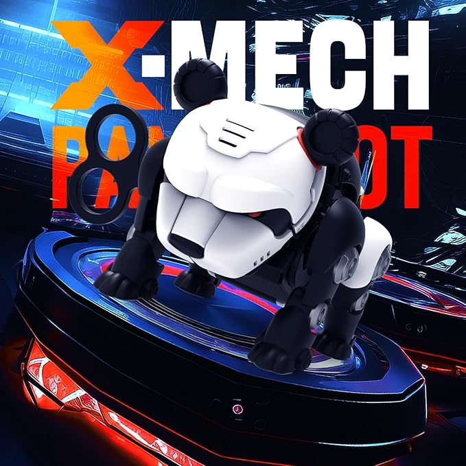 DINOBROS STEM Panda Mechanical DIY Building Blocks Toy 3D Puzzle Assembling Robot Wind Up Walking Pandabot Take Apart Toys for Kids X-MECH