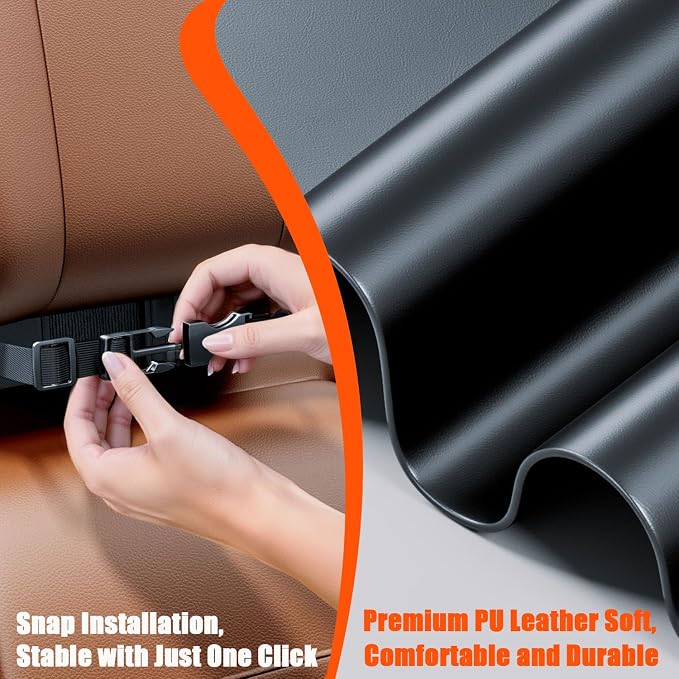Car Tissue Holder, Car Kleenex Holder Fits 100-160 Count | Premium PU Leather - Image 6