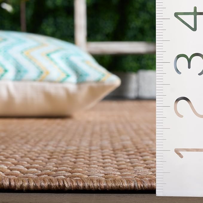 SAFAVIEH Courtyard Collection 7'1" Round Natural/Cream CY8521 Indoor/ Outside - Image 5
