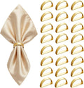 Napkin Rings Set of 6, Metallic Napkin Ring Holder Buckles | Napkin Ring Bulk by Unknown