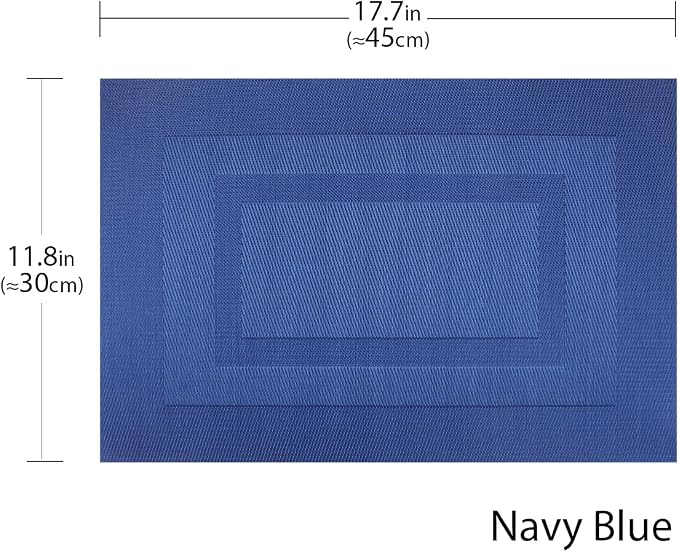 PIGCHCY Placemats Set of 8 Washable Durable Place Mats Vinyl Heat Resistant - Image 2