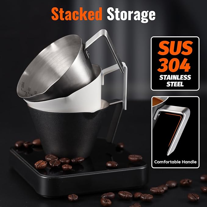 YARRAMATE 4 Pack Stainless Steel Espresso Shot Cup, 3.4oz | Heat Insulated Grip - Image 5