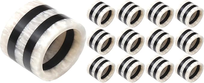 Resin Napkin Rings Set of 12 by ALPHALivingHOME
