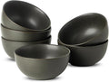 Stoneware Soup Bowls, 24 oz Cereal Bowls Set of 6 by Tikooere