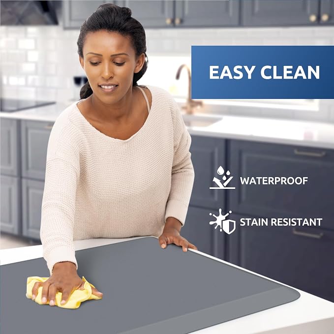 KitchenClouds Kitchen Mat Cushioned Anti Fatigue Rug 22"x72" Water Resistant - Image 3