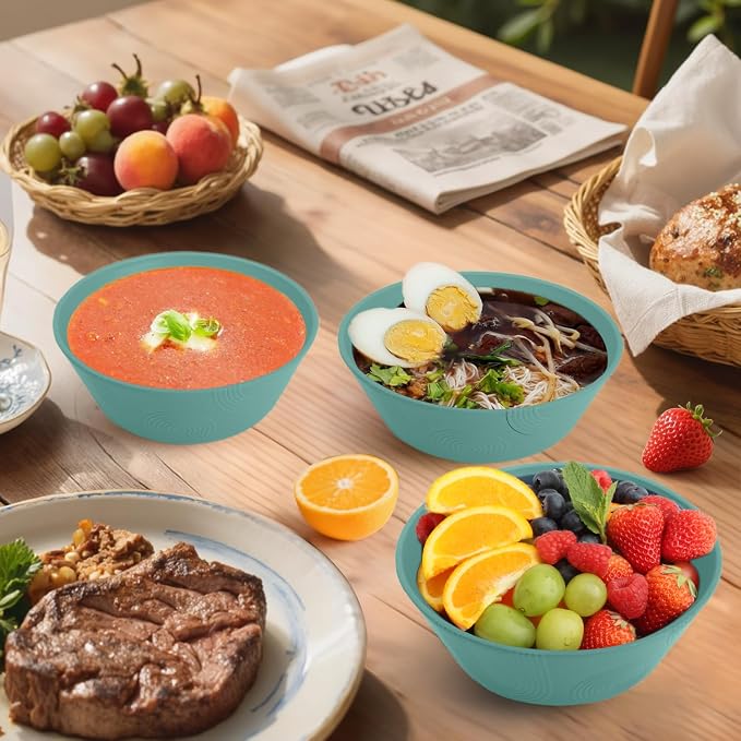 Wheat Straw Bowl Sets of 6-36oz Cereal Bowls, Microwave and Dishwasher Safe - Image 7