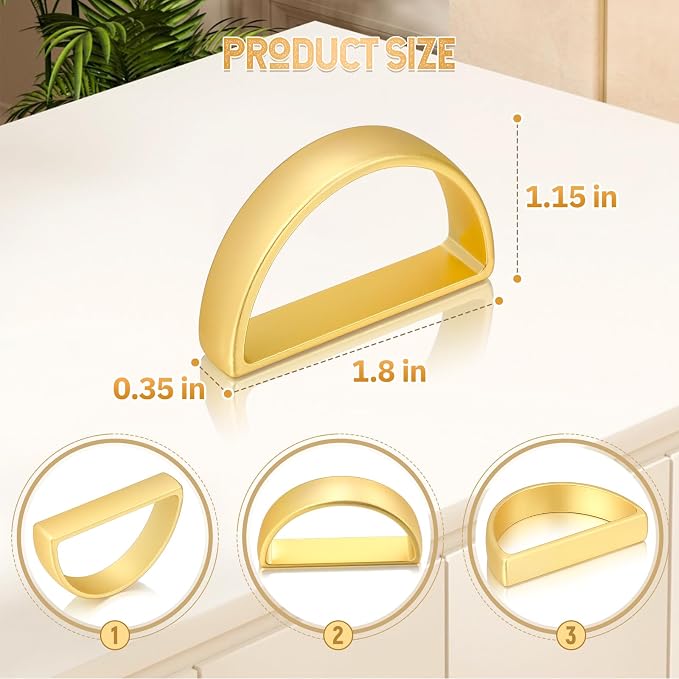KPOSIYA Napkin Rings Set of 8, Metal Gold Napkin Rings Bulk - Image 3