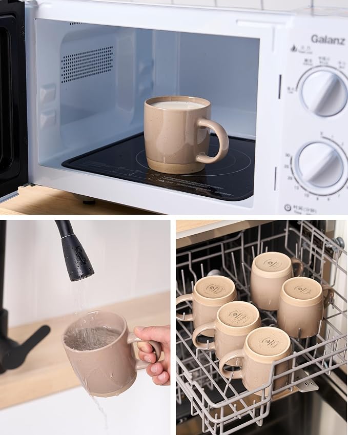 famiware Coffee Mugs for 6, 13 oz Mug Set, Dringking Cup - Image 5
