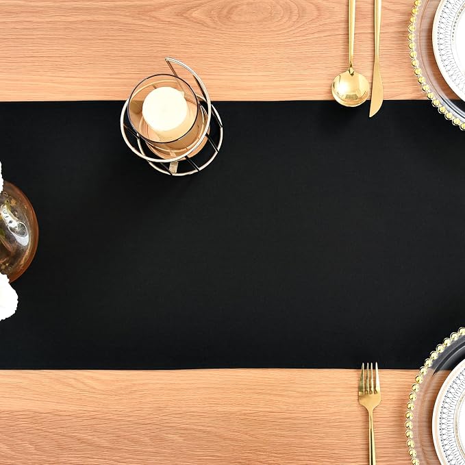 Faux Linen Table Runner Water Resistant 13 x 90 in, Coffee Table Runner - Image 7
