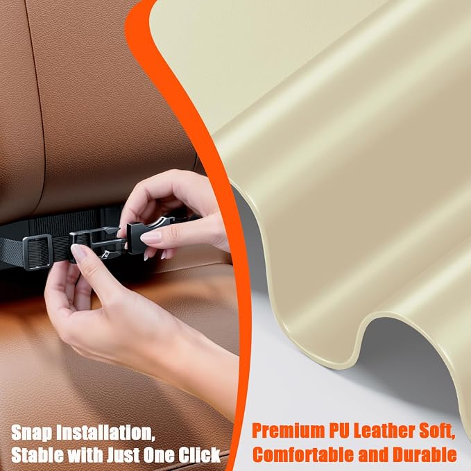 Car Tissue Holder, Car Kleenex Holder Backseat Fits 100-160 Count | Premium PU - Image 6