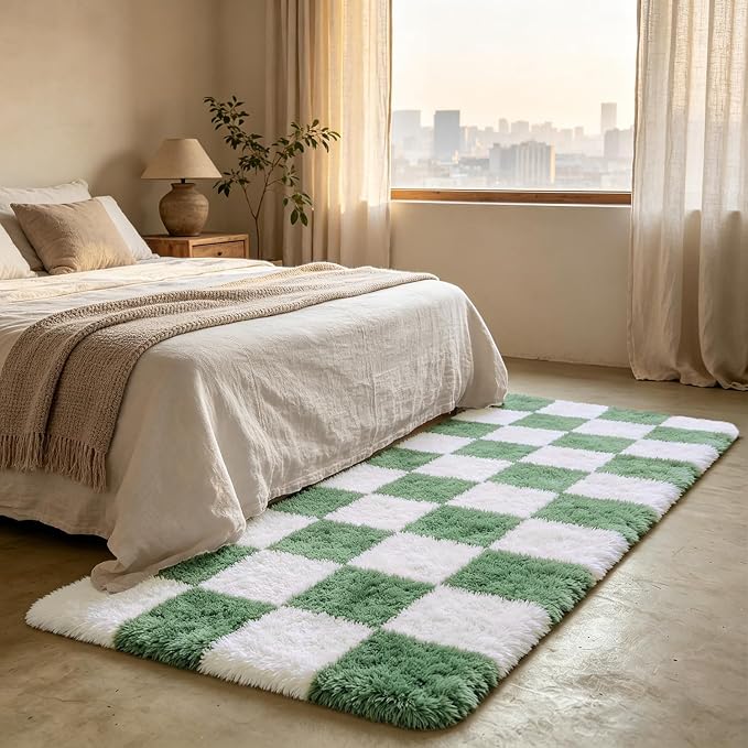 Shag Runner Rug for Bedroom Living Room 3x7 Upgrade Non-Slip Fluffy Soft - Image 3