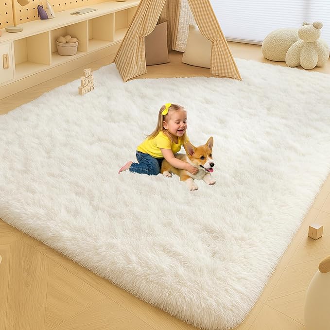 Large 9x12 Area Rug for Living Room, Soft Shag Rugs for Bedroom, Non-Slip Ultra - Image 6