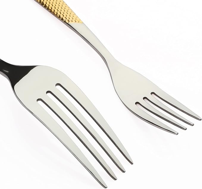 40-Piece Gold Silverware Set Stainless Steel Flatware Set Cutlery Set | Service - Image 3