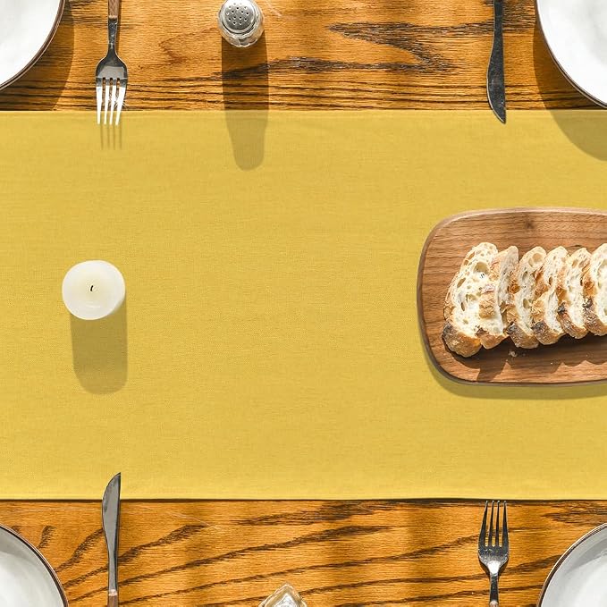 Artoid Mode Yellow Table Runner, Seasonal Summer Fall Washable Kitchen Dining - Image 4