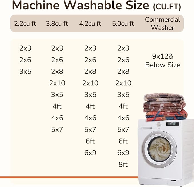 BESTSWEETIE Area Rug 2x10 Rug Machine Washable Non-Slip Low Pile Print Pattern - Image 4