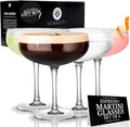 VEMACITY - Elegant Espresso Martini Glasses Set of 4 - Classic Coupe Glasses by Vemacity