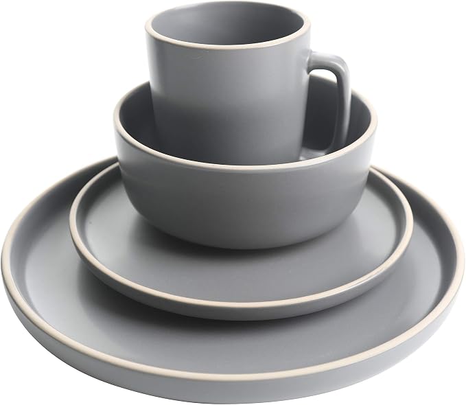 Gibson Home Zuma 16 Piece Round Kitchen Dinnerware Set, Service - Image 3