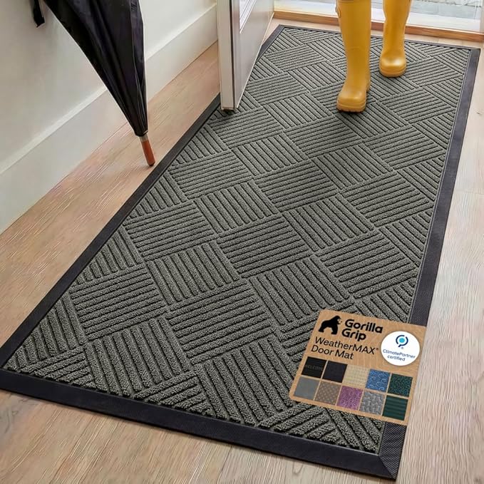 GORILLA GRIP 100% Waterproof All-Season WeatherMAX Doormat, US Designed Natural by Unknown