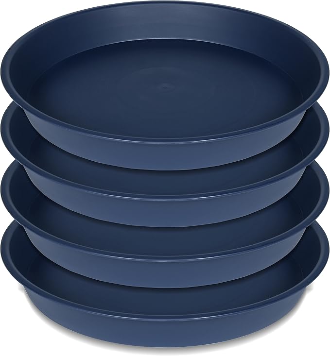4 Pack of 20 21 inch Plant Saucer Round, Deep Plant Saucers by Bleuhome