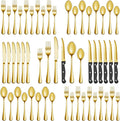72 Pcs Gold Silverware Set by MUTNITT
