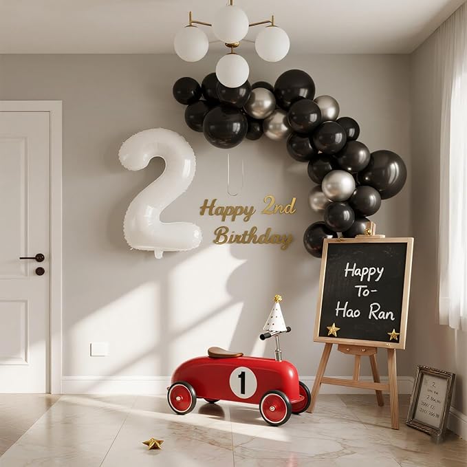 140pcs Metallic Black Round Balloons Different Sizes 18 12 10 5 Inch Latex Balloons for Arch Decoration Party Balloon Kit for Graduation Birthday Party Wedding Balloon Baby Shower Decoration