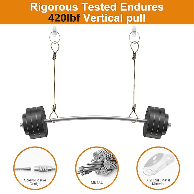 Furniture Anchors (6 Pack) for Baby Proofing, Anti Tip Furniture Anchor Securing 420lbs Tension Earthquake Resistant Metal Furniture Wall Anchor Prevent Baby Pet from Falling Furniture