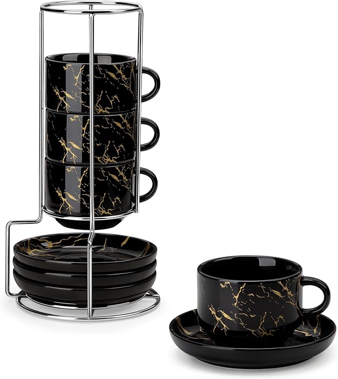 MALACASA 4 OZ Porcelain Espresso Cups by MALACASA