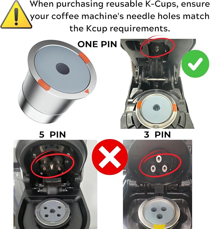 Noalto Reusable K Cups and Coffee Pods, Universal stainless steel k Cups - Image 4