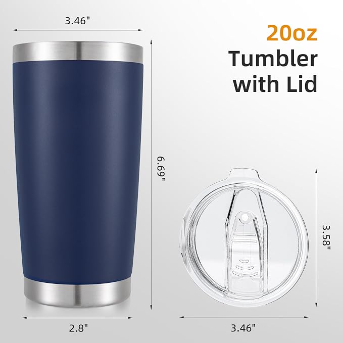 20 oz Tumbler with Lid Stainless Steel Insulated Tumblers, 1 Pack | Leak Proof - Image 5