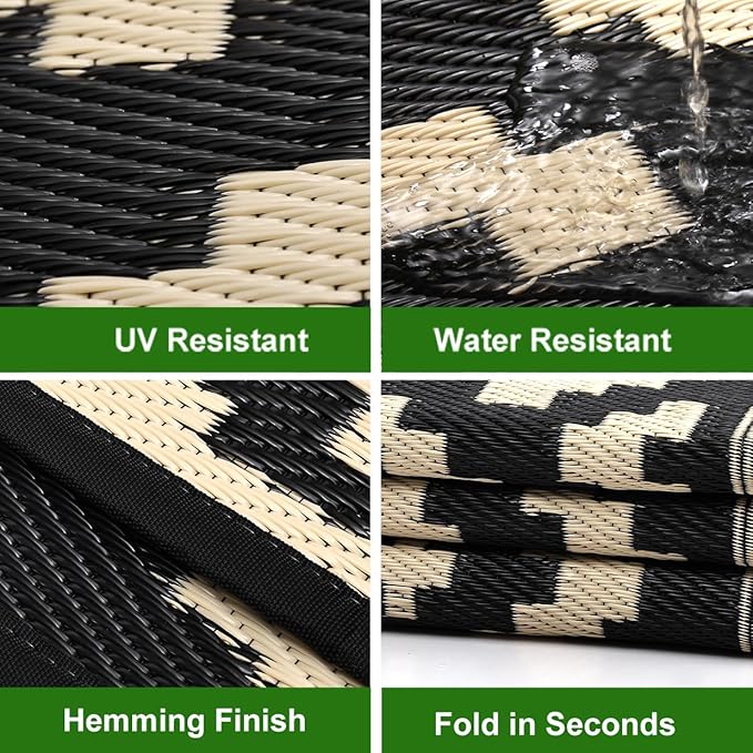RURALITY Outdoor Rugs 9x12 Feet - Image 4